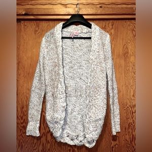 …Confess round neck open cardigan
